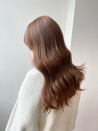 ロング カラー ヘアアレンジ トレンドモテカラー 🩷色落ちまで可愛くのヘアスタイル
