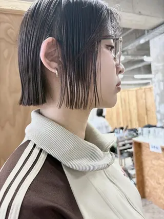 ショート カラー トレンドパーマ/ ボブ🌰くりーわのヘアスタイル