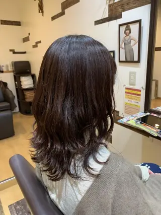 セミロング カラー サトウ シューイチのヘアスタイル