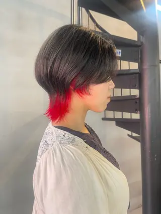 ショート 柏 ウルフ/レイヤー 田中佐和🐺のヘアスタイル