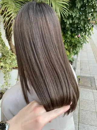 セミロング カラー 髪質改善特化 長澤友哉のヘアスタイル
