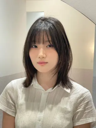 ミディアム ❤︎︎韓国ヘア❤︎︎ 𝑺𝒉𝒊𝒉𝒐のヘアスタイル