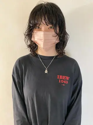 ミディアム レイヤー/パーマ /ウルフ/nabeのヘアスタイル