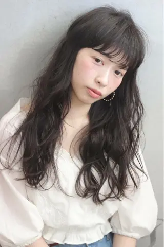 ロング カラー オリーブ透明感カラー 表参道/MIKUのヘアスタイル
