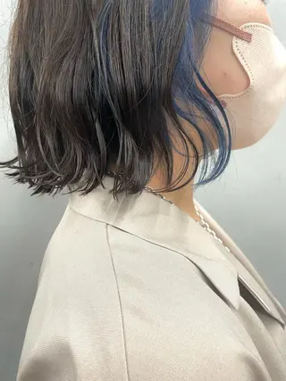ミディアム カラー #tag 田島 純奈のヘアスタイル