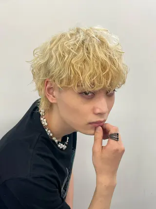ショート カラー パーマ ヘアアレンジ メンズ 亀井隆汰/メンズ専門 パーマ特化美容師のヘアスタイル