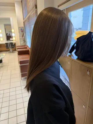 ロング カラー 片山千晴✨ツヤ髪カラ ー✨顔まわりカット✨のヘアスタイル