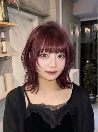 セミロング カラー 心斎橋難波/カラー ココロのヘアスタイル