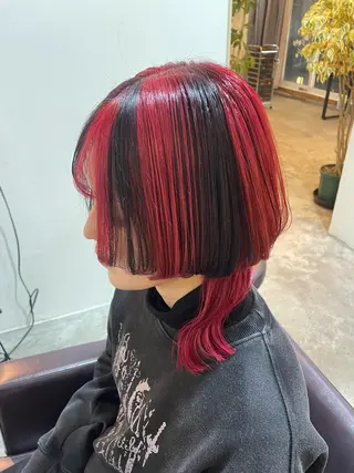 ミディアム カラー 艶カラー｜透明感 カラー｜レイヤーのヘアスタイル