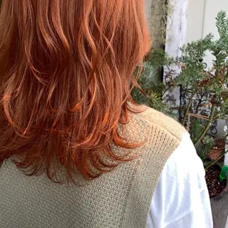ミディアム カラー 【完全個室】髪質改善 暖色カラー/山崎唯奈のヘアスタイル
