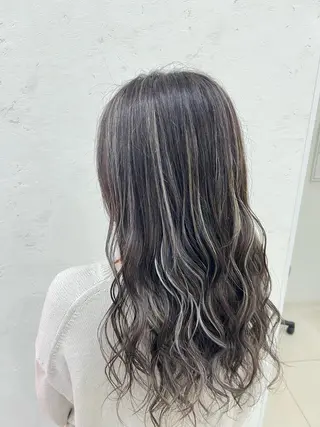 ロング カラー 太白区/白髪ぼかし ハイライト/千葉達人のヘアスタイル
