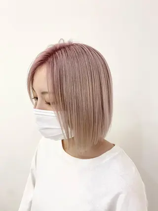 ショート カラー シールエクステ×美髪 改善/ヨシモトカンジのヘアスタイル