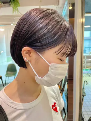 ショート カラー 髪質改善 ネイル コトミ🐸のヘアスタイル