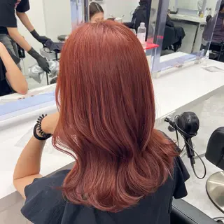 セミロング カラー ヘアアレンジ 🫧モテる💗ダメー ジレスハイトーン🫧のヘアスタイル