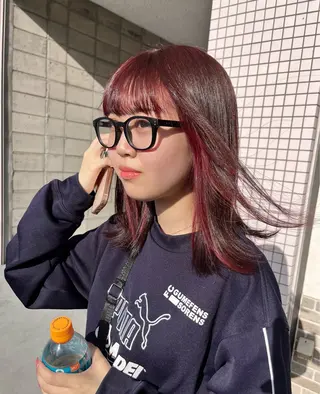 ミディアム カラー 小野 友暉のヘアスタイル