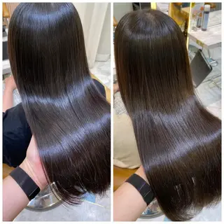 セミロング カラー 縮毛矯正/髪質改善 表参道/千田大地のヘアスタイル