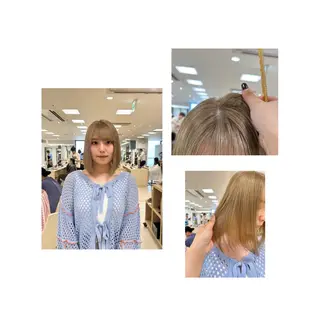 ミディアム カラー ヘアアレンジ/ベー ジュchiakiのヘアスタイル