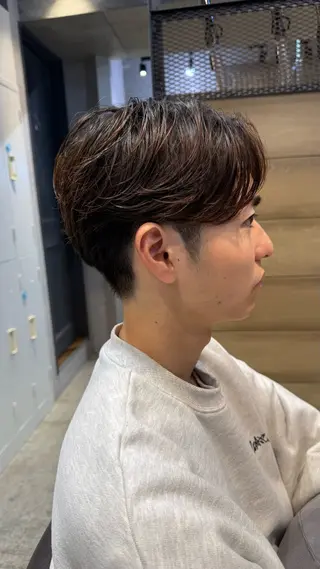 ショート パーマ メンズ 新宿メンズ専門 モテ清潔感パーマ特化のヘアスタイル