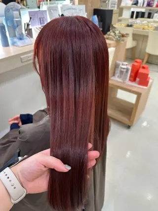 セミロング カラー 艶髪 黄金比みくのヘアスタイル