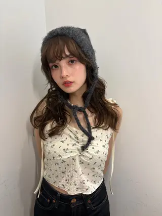 セミロング カラー ブリーチなしWカラー ／レイヤー🎀マリノのヘアスタイル