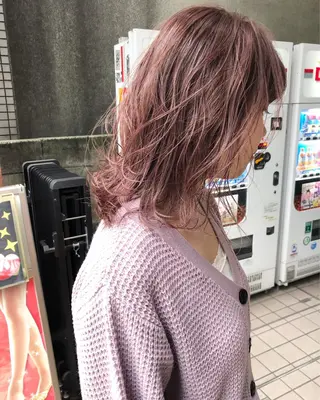 ミディアム カラー 韓国ヘア/レイヤー /透明感カラー❤️のヘアスタイル