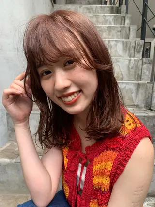 ミディアム カラー 藤原 陽一郎のヘアスタイル
