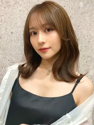 ミディアム カラー 韓国ヘア🤍顔周り/ 髪質改善✨/林遼一郎のヘアスタイル