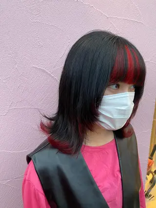 ミディアム カラー 似合わせレイヤー/ Wカラー🧸こころのヘアスタイル