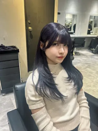 ロング カラー レイヤーカット/ 縮毛矯正🇰🇷早坂のヘアスタイル