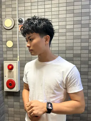 ショート パーマ メンズ 💈メンズ短髪特化 ✂︎伊藤大輝💈のヘアスタイル