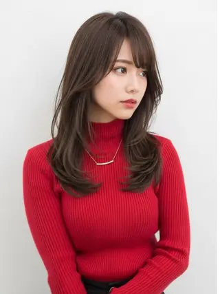 セミロング 梅田/白髪ぼかし Maiのヘアスタイル