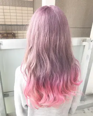 ロング カラー 岩谷/ブリーチ 🪽透明感カラーのヘアスタイル