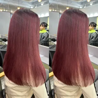 ロング カラー 髪質改善🩵縮毛矯正 代々木/木下のヘアスタイル