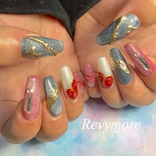 セミロング ネイル nail salon Revymoreのネイルデザイン