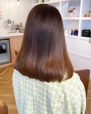 ミディアム カラー パーマ 過去一の柔髪ヘア 🌿einshairのヘアスタイル