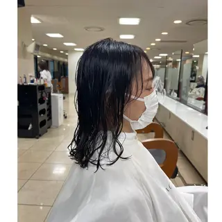 ミディアム パーマ 渋谷 りなのヘアスタイル