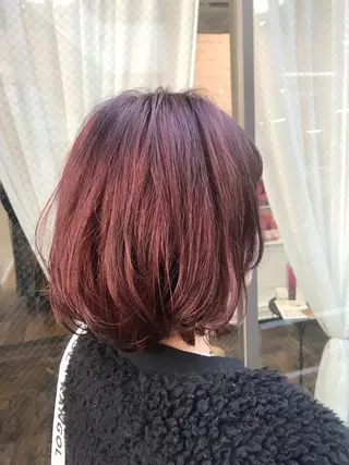 ミディアム カラー いけだ　ひかり ハイライトくびれヘアのヘアスタイル