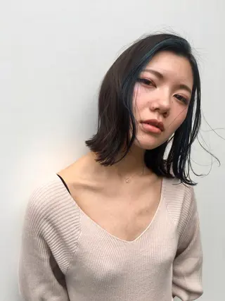 ミディアム カラー KEPKA ヤマグチ 天神 今泉のヘアスタイル