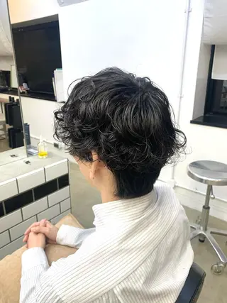 パーマ メンズ 🌷ラベンダーピンク 顔まわり🌷ねいろのヘアスタイル