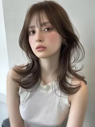 セミロング 🎀透明感カラー/ yuka🎀のヘアスタイル