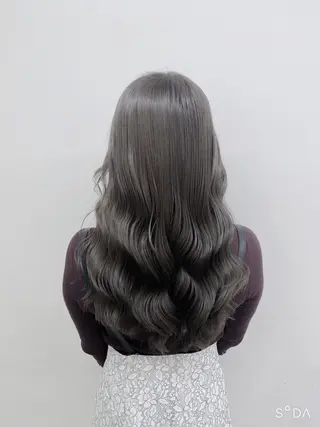セミロング カラー ヘアアレンジ 💖韓国ヘアの匠 💖TAKUMI💖のヘアスタイル