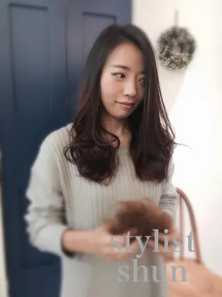 ミディアム セミロング ロング カラー LAGOM hair 《池袋》のヘアスタイル