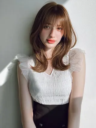 セミロング TELA HAIR＋木更津2号店所属・サトウ マアヤのヘアスタイル