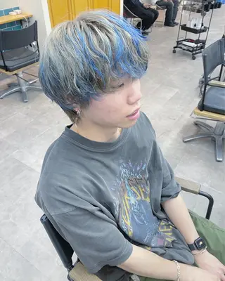 カラー メンズ YUKI 新宿カット パーマ/カラーのヘアスタイル