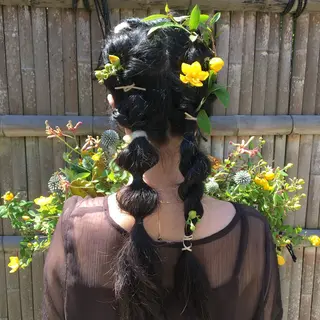 ロング ヘアアレンジ サロンドミュウ ひなこのヘアスタイル
