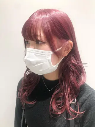ロング カラー ハイトーン×レイヤー ／遠藤将太のヘアスタイル