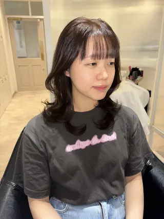 ミディアム 蔵前🫧韓国風レイヤ ーカット🫧KAHOのヘアスタイル