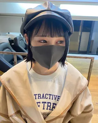 ミディアム stylist トモヤのヘアスタイル