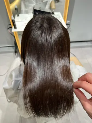 セミロング パーマ 福岡縮毛矯正✨️ ストレート 向井和輝のヘアスタイル