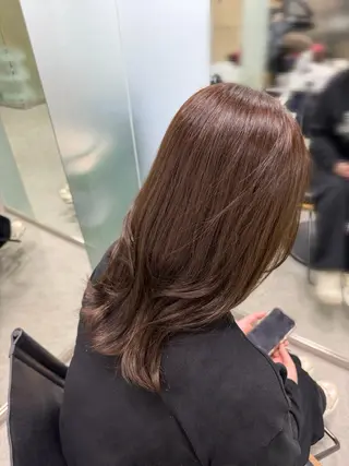 ミディアム カラー 古川 みやこのヘアスタイル